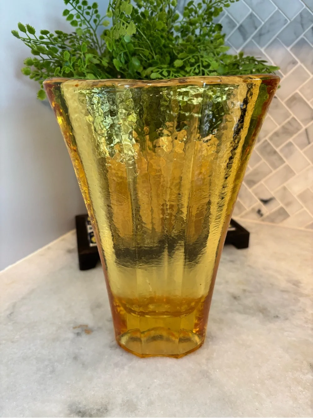 Fire And Light Citrus yellow Aurora Vase
